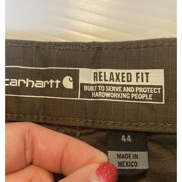 Carhartt Work Shorts Men's 44 Force Relaxed Fit Ripstop Cargo Olive Green NWT - Picture 7 of 8
